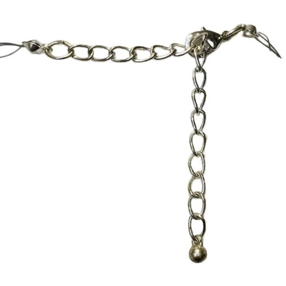 Vintage Pink Clear & Opaque Pink Faceted Beaded Silver Tone Layered Necklace - Picture 6 of 7